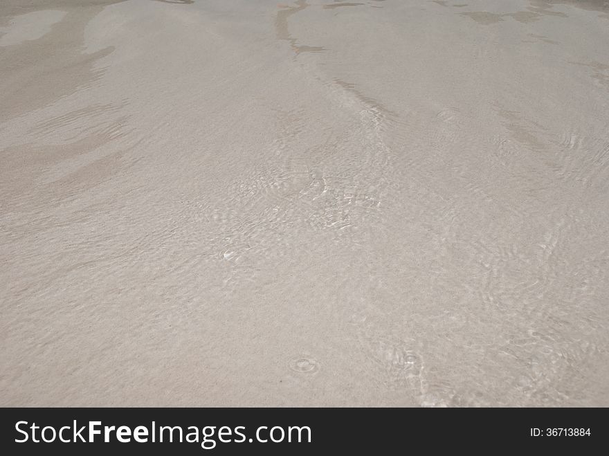 Beach sand getting wet by the sea water. Beach sand getting wet by the sea water.