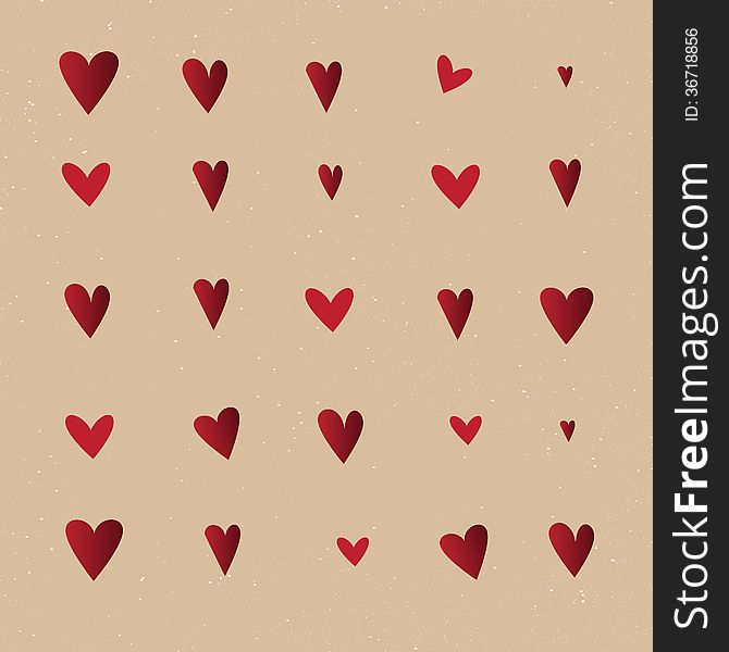 Seamless pattern with hearts. Vector repeating texture. Stylish