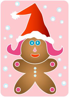 Santa Gingerbread Girl Stock Photography Santa Gingerbread Girl Stock Photography