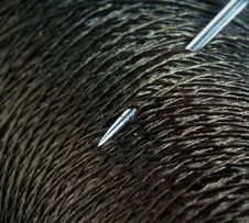 Needle In The Spool Of Thread Royalty Free Stock Photo Needle In The Spool Of Thread Royalty Free Stock Photo