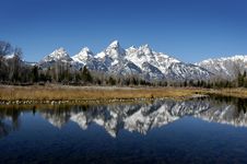 Tetons Reflection In River Stock Photography Tetons Reflection In River Stock Photography