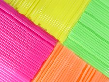 Color Cocktail Straws Stock Image