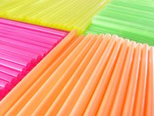 Color Cocktail Straws Stock Images