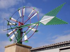 Green Windmill Stock Photography Green Windmill Stock Photography