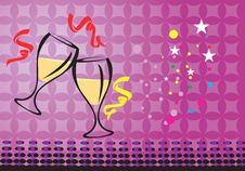 Wine Glasses With Ribbon Royalty Free Stock Images Wine Glasses With Ribbon Royalty Free Stock Images