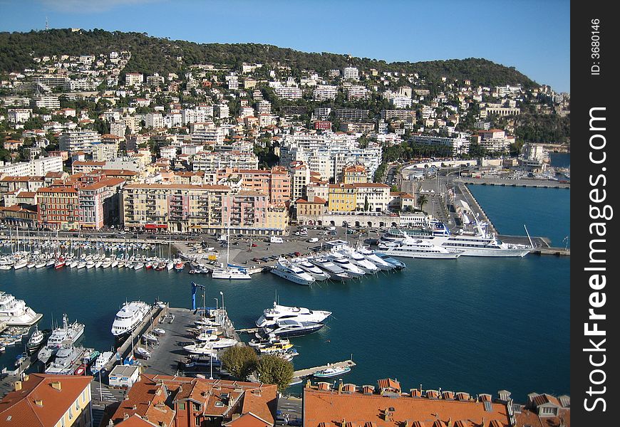A scenic seaport in the South of France. A scenic seaport in the South of France