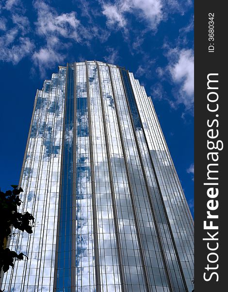 Blue White Glass Tower