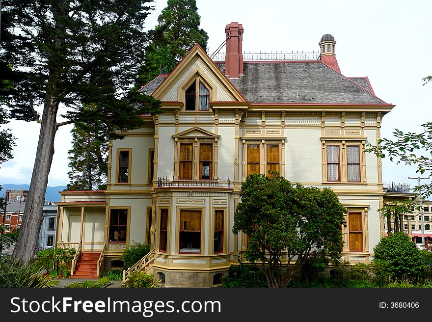 Old victorian painted lady on the coast of oregon. Old victorian painted lady on the coast of oregon