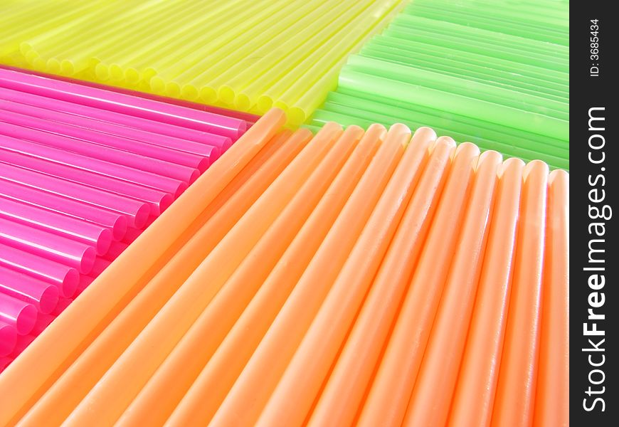 Color cocktail straws