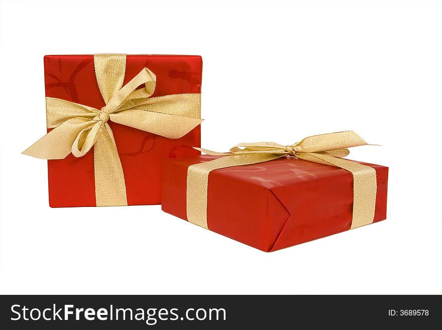 Gift boxes isolated on a white background. Gift boxes isolated on a white background