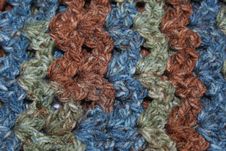 Striped Crochet Fabric Stock Image