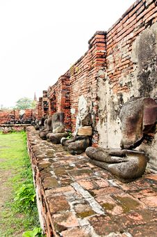 Ancient Buddhist Temple Ruins In Ayuttaya, Thailan Stock Photos Ancient Buddhist Temple Ruins In Ayuttaya, Thailan Stock Photos
