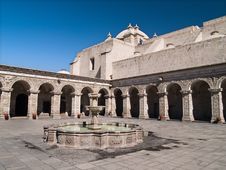 Courtyard At Arequipa, Peru Royalty Free Stock Photo Courtyard At Arequipa, Peru Royalty Free Stock Photo