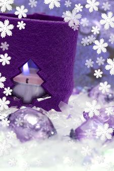 Festive New-year Candle Royalty Free Stock Photography Festive New-year Candle Royalty Free Stock Photography
