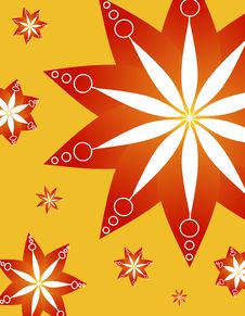 Abstract Christmas Poinsettia Background Stock Photography