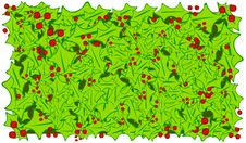 Holly Leaves And Berries Background Royalty Free Stock Photography Holly Leaves And Berries Background Royalty Free Stock Photography