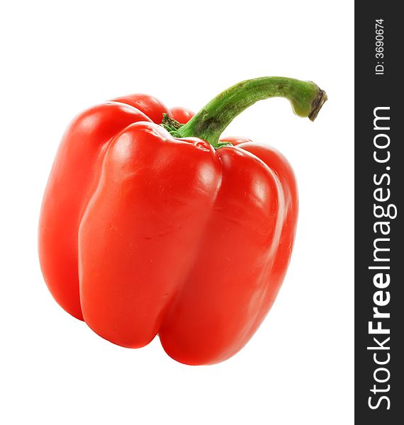 Red sweet pepper isolated over white background. Red sweet pepper isolated over white background
