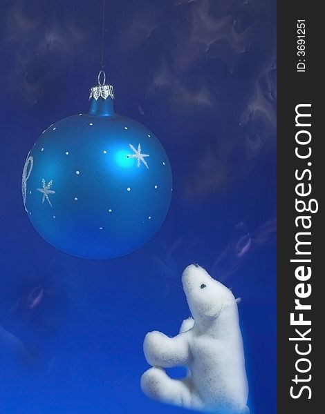 Christmas ornaments and the white bear