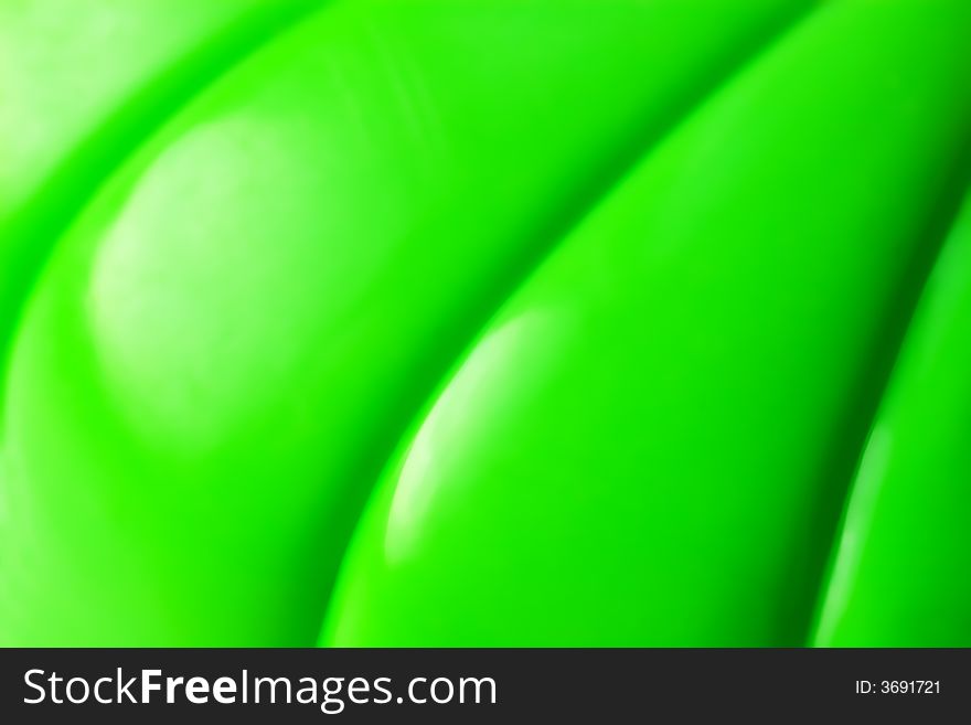 Abstract bright green plastic background