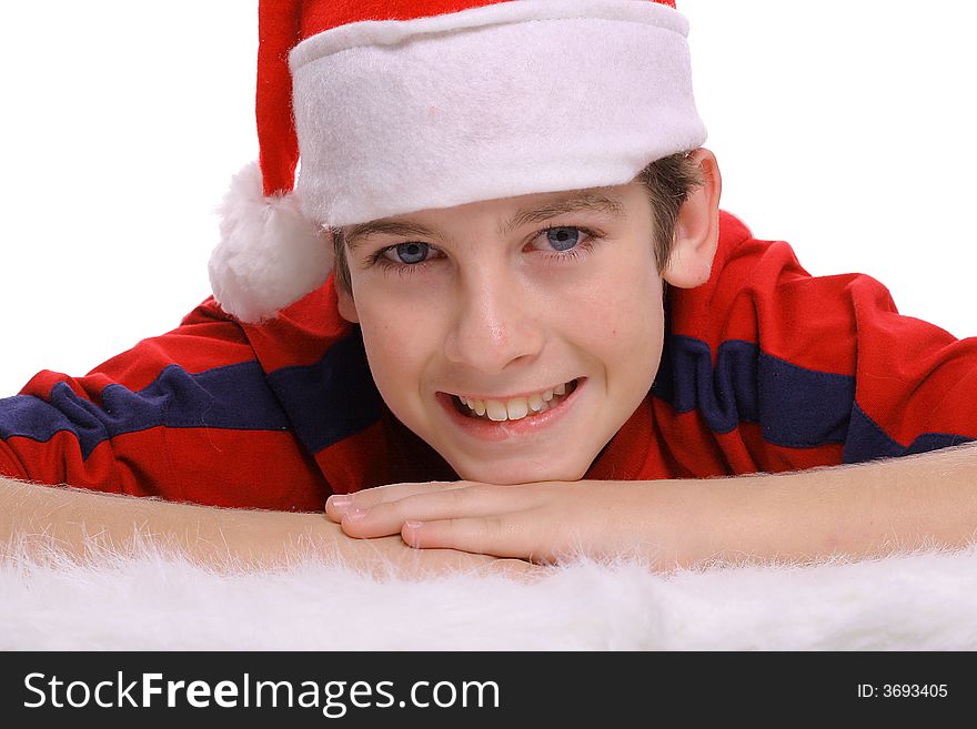 Merry Christmas Young Boy Smile