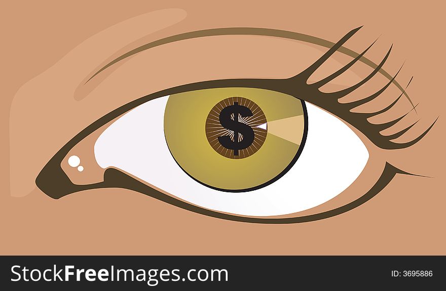 Silhouette of
Dollar coin in Compact disc beautiful eye. Silhouette of
Dollar coin in Compact disc beautiful eye