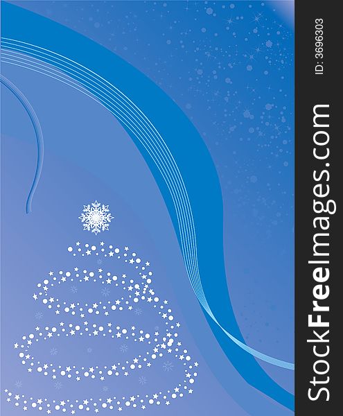 Abstract Christmas Tree, Vector Illustration