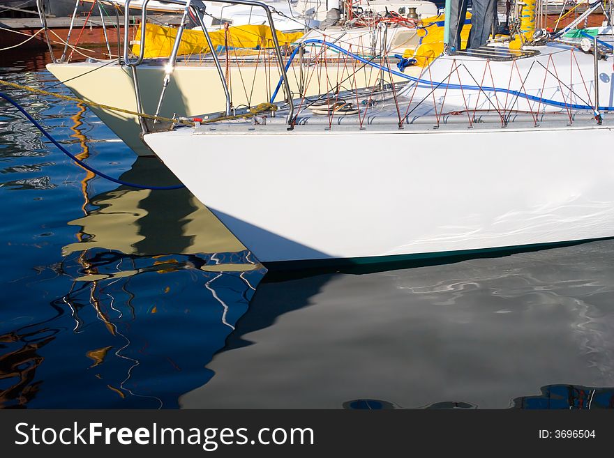 Yachts in marina