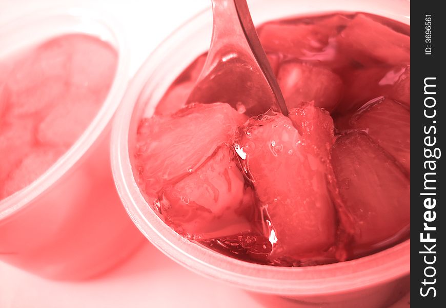 Red Cherry Jelly With Spoon