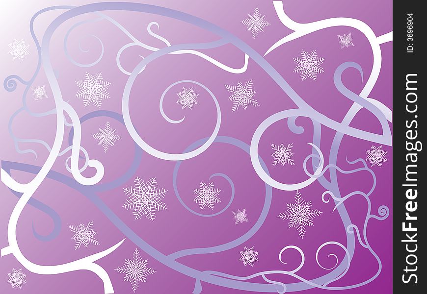 Vector winter pattern blue colour on purple background. Vector winter pattern blue colour on purple background