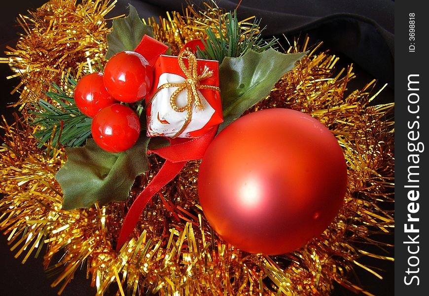 Nice Christmas decoration on the Christmas table.