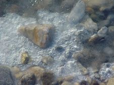 Stones Under Ice Stock Photography