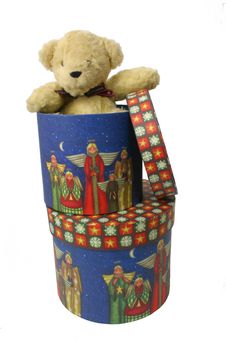 Teddy Bear Present Stock Images