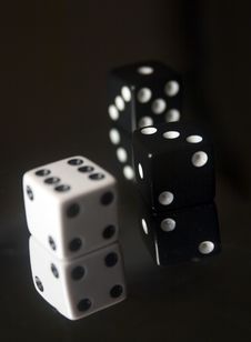 Three Dice Royalty Free Stock Images Three Dice Royalty Free Stock Images
