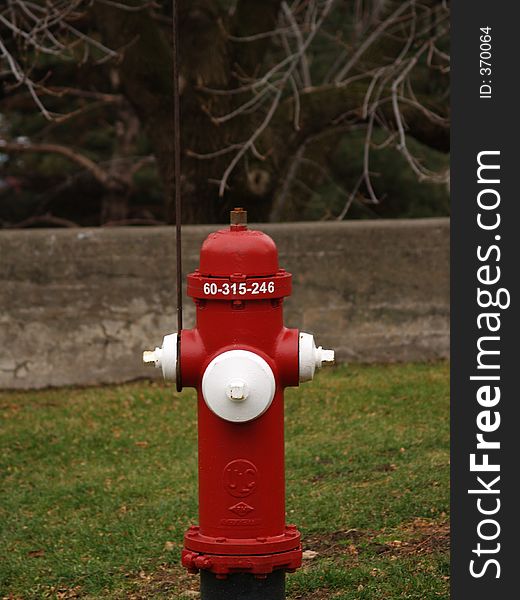 Red fire hydrant