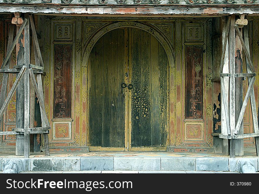 Old monument door (Vietnam). Old monument door (Vietnam).
