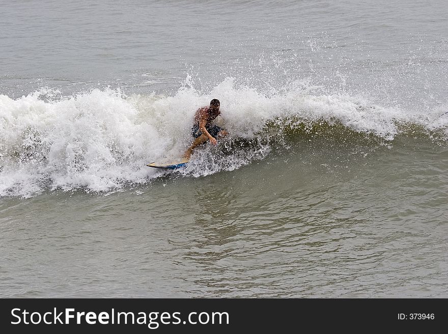 Surfer in wave