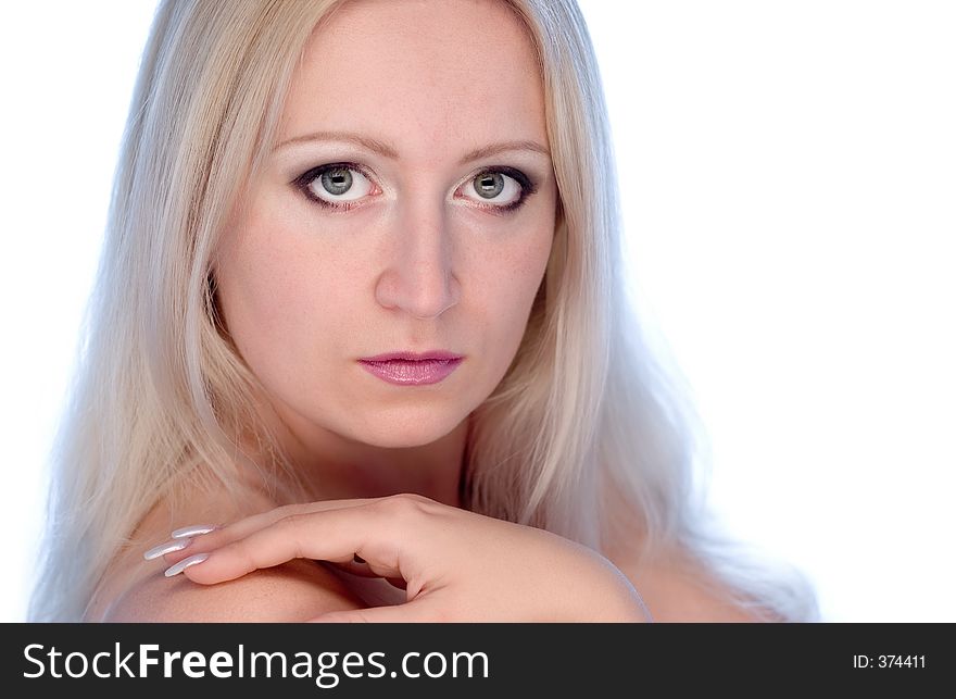 Beautiful girl as an angel on the white background isolated with copyspace. Beautiful girl as an angel on the white background isolated with copyspace