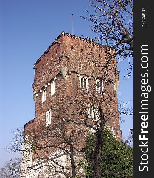 Tower of the Royal Castle Wawel in Krakow. Tower of the Royal Castle Wawel in Krakow