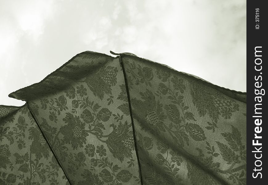 Umbrella in Sepia in the summer.