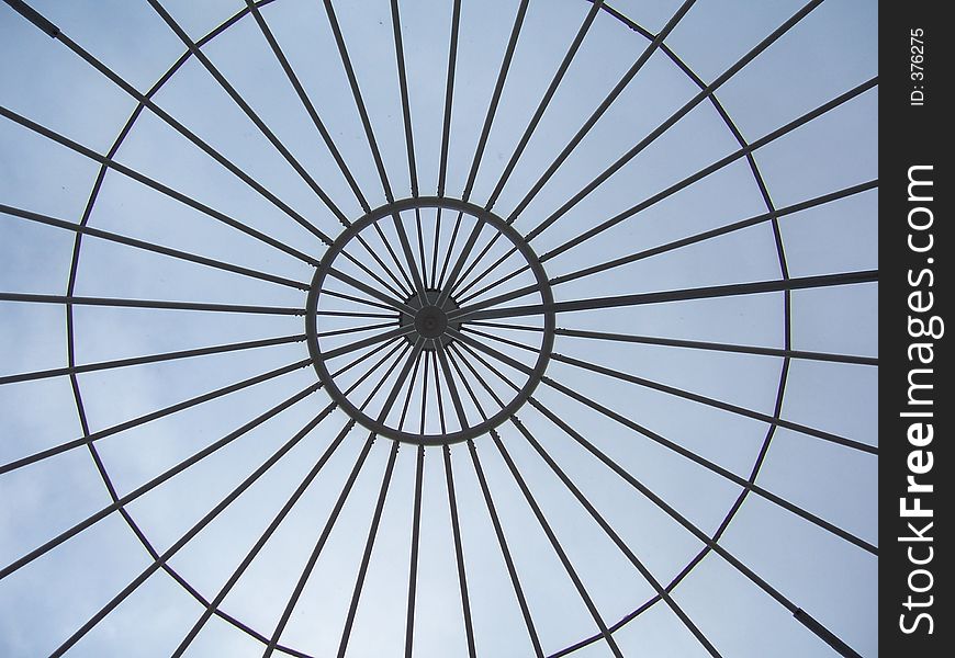 Looking up through the skylight