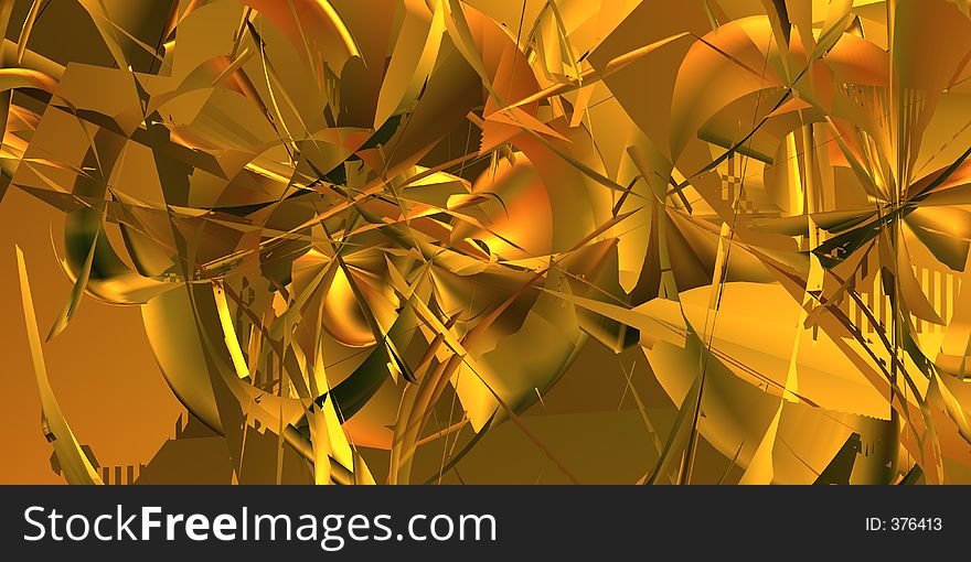 Yellows, golds and brown in abstract shapes. Yellows, golds and brown in abstract shapes