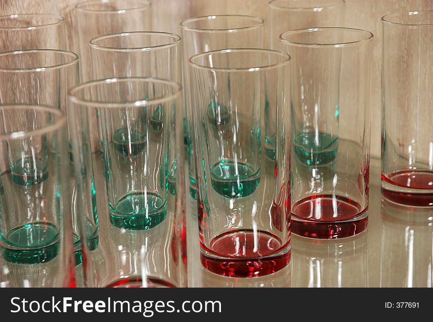 Decorative water glass. Decorative water glass