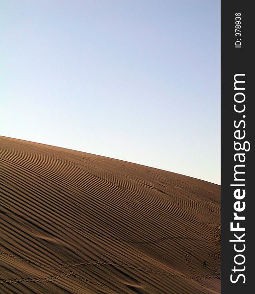 Animal footsteps on a dune (Namibia). Animal footsteps on a dune (Namibia)