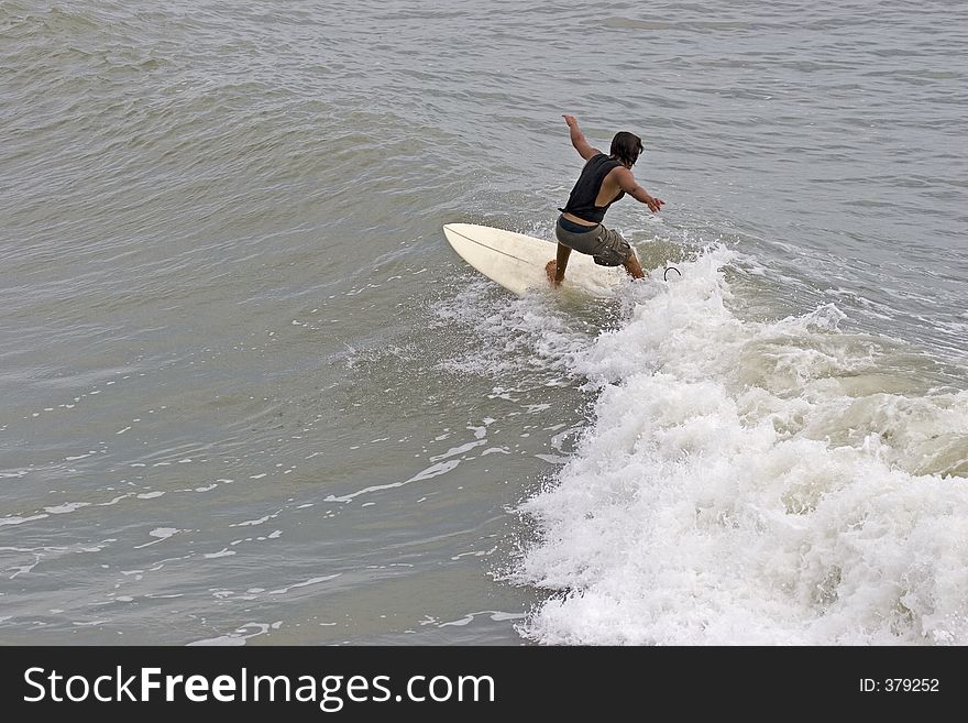 Surfer in wave