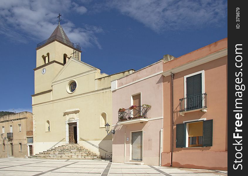 Teulada church, Sardinia, Italy