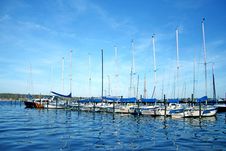 Yachts In A Harbor Royalty Free Stock Photo Yachts In A Harbor Royalty Free Stock Photo