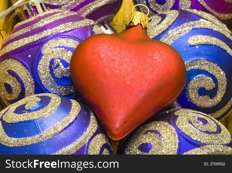 A christmas ornament - seasonal decoration - close up. A christmas ornament - seasonal decoration - close up