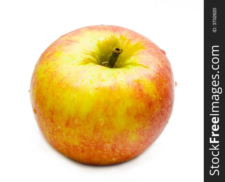 Close-up of fresh orange apple. Close-up of fresh orange apple