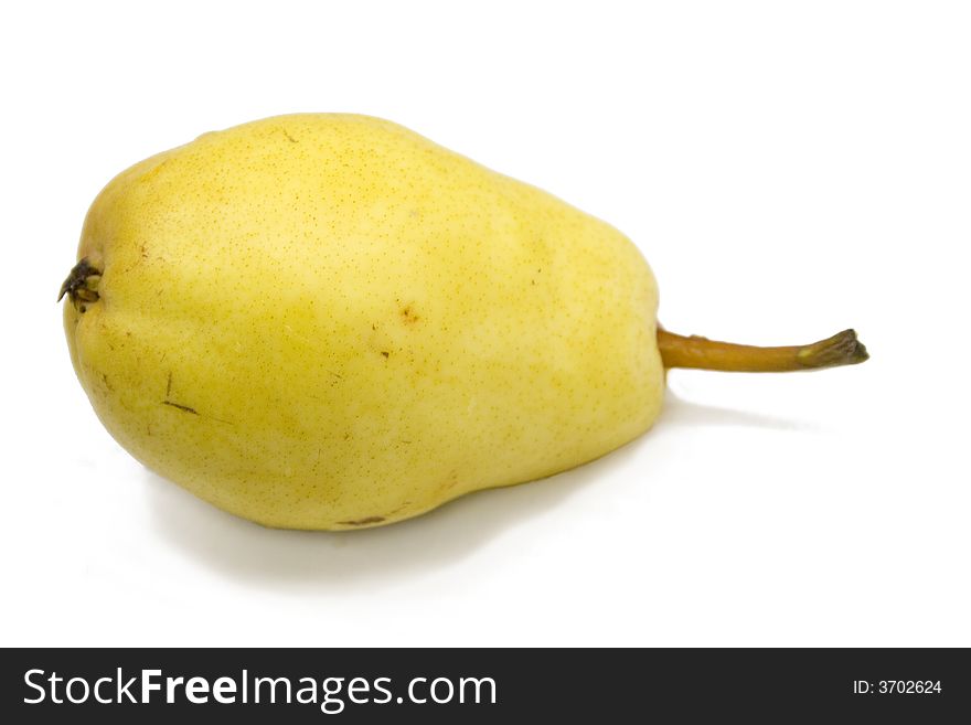 Close-up of fresh yellow pear