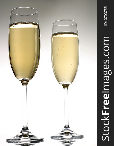 Elegant champagne glass - celebration, toast